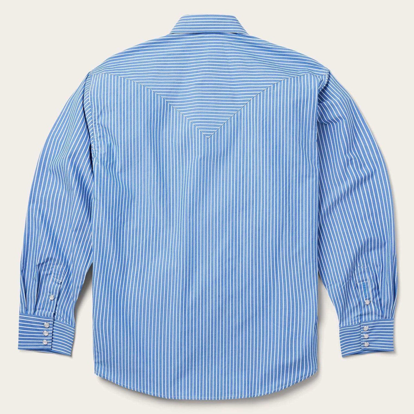 Stetson Blue Western Stripe Shirt - Stetson - Flyclothing LLC