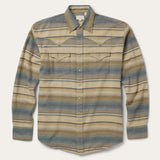 Stetson Blue Stripe Flannel Western Shirt - Stetson - Flyclothing LLC