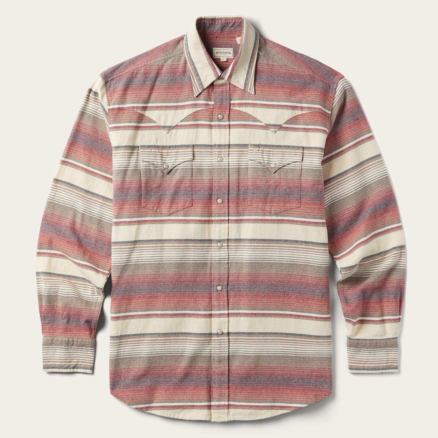 Stetson Brushed Twill Striped Shirt - Stetson - Flyclothing LLC