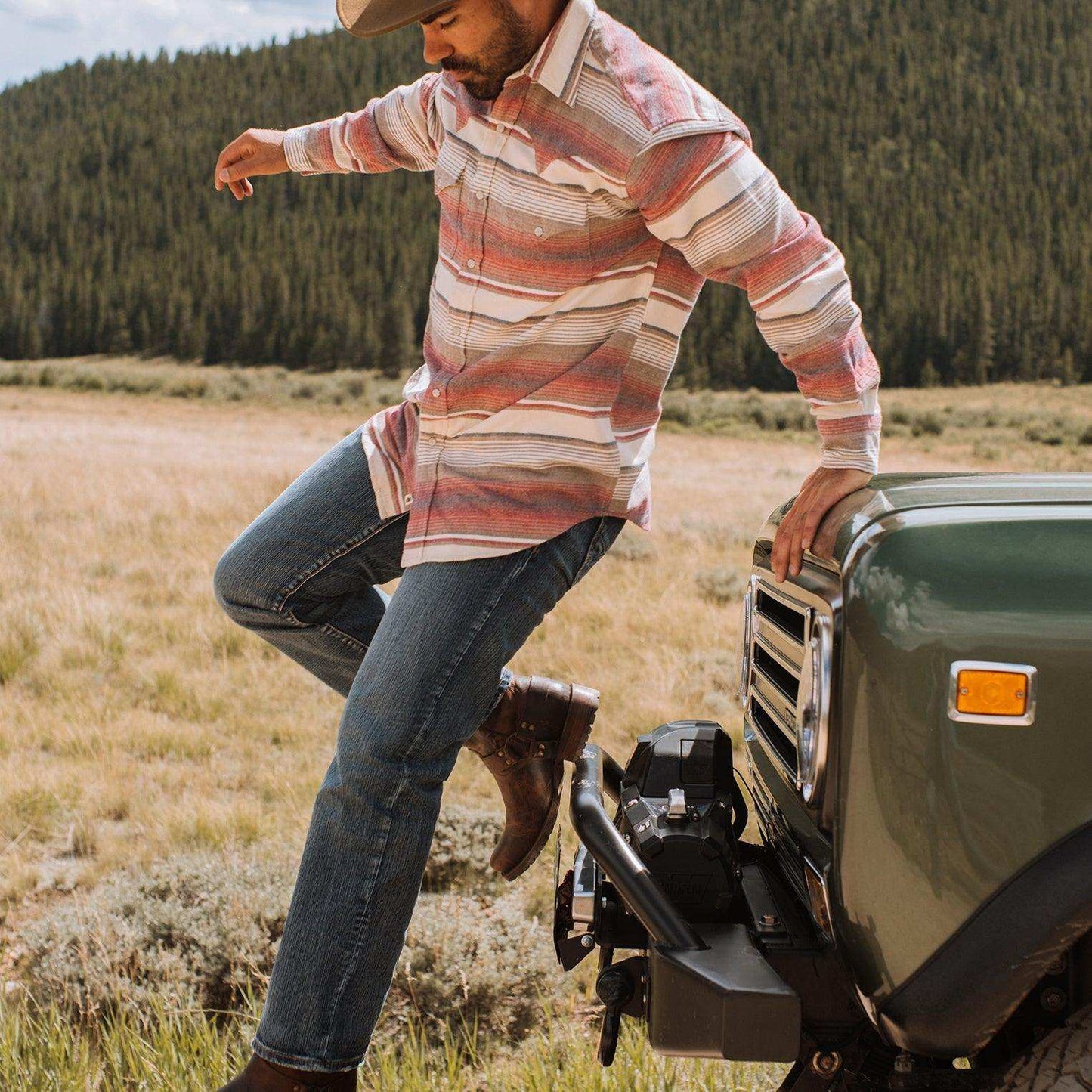 Stetson Brushed Twill Striped Shirt - Stetson - Flyclothing LLC