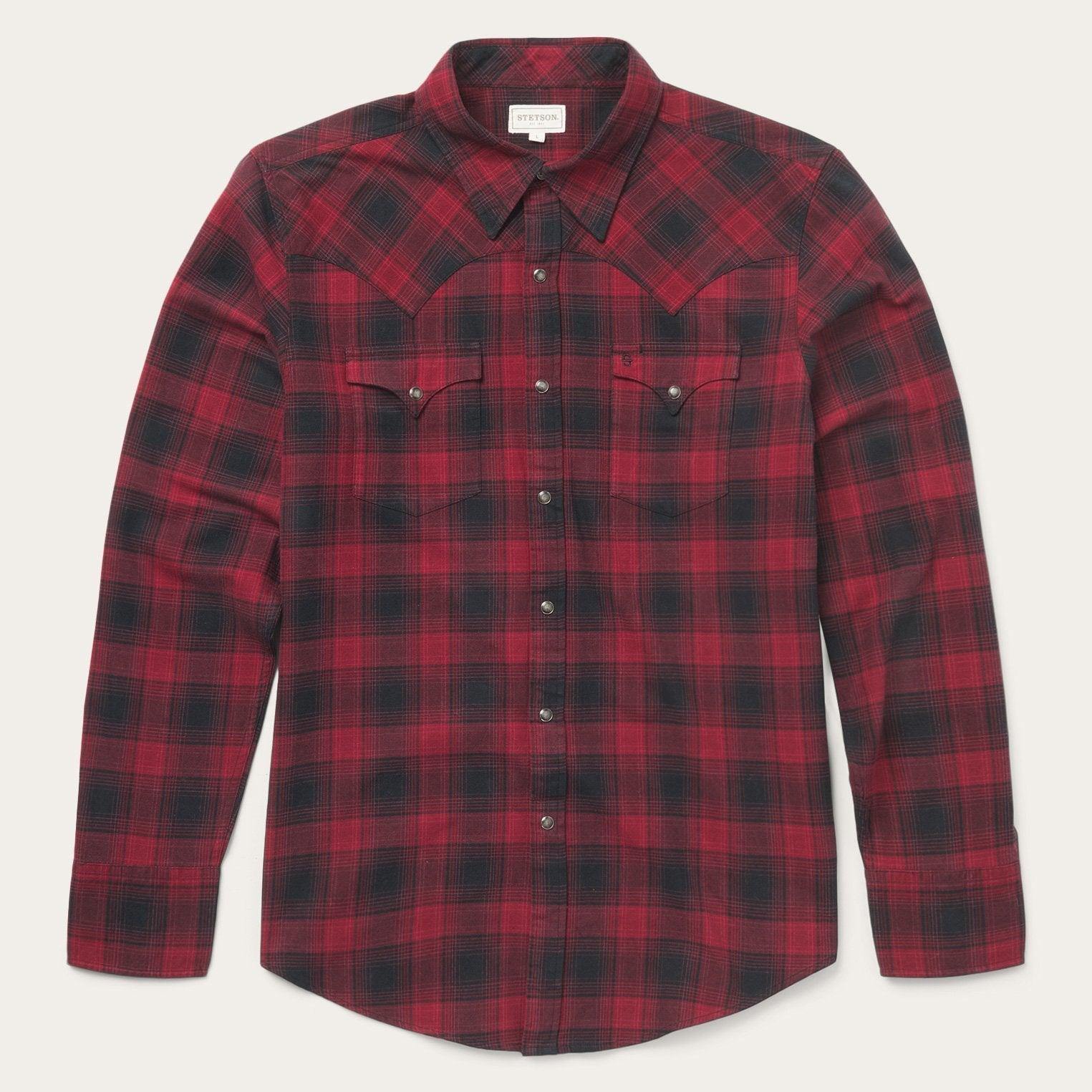 Stetson Brushed Twill Plaid Shirt - Flyclothing LLC