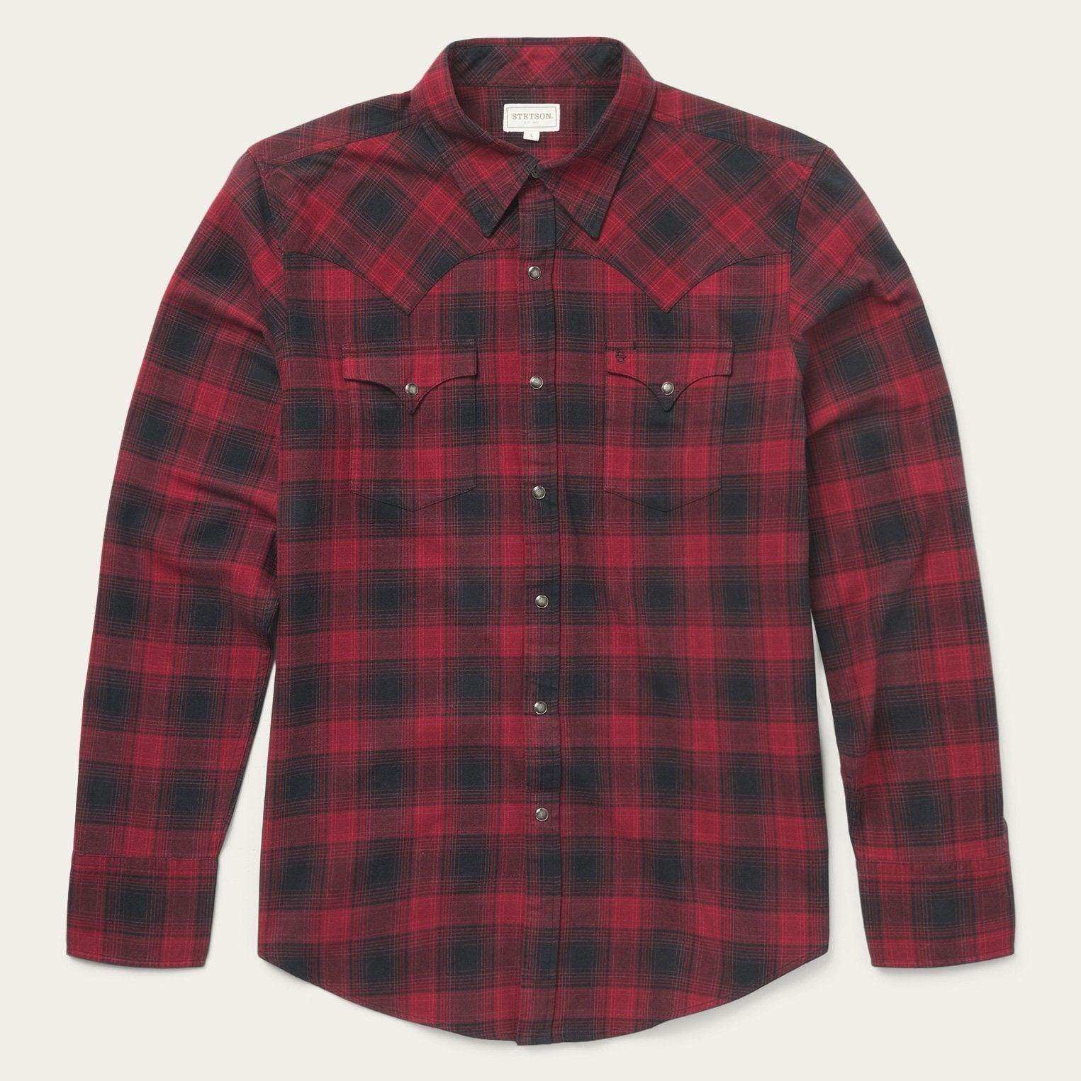 Stetson Brushed Twill Plaid Shirt - Stetson - Flyclothing LLC