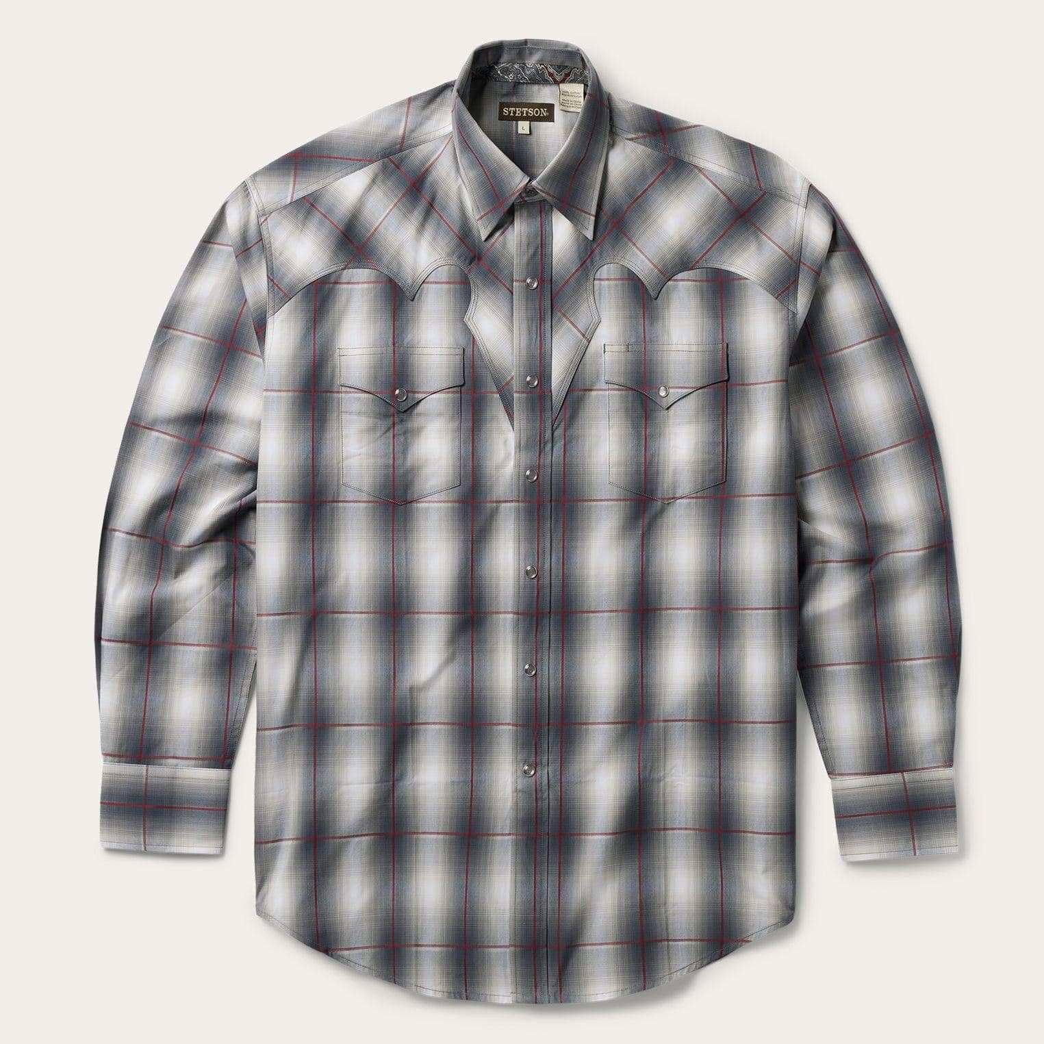 Stetson Smoke Ombre Western Shirt - Stetson - Flyclothing LLC