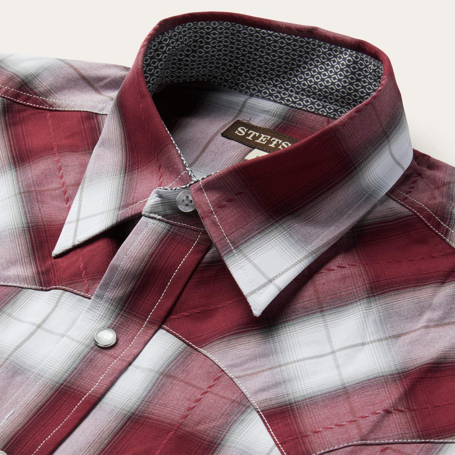 Stetson Shadow Plaid Western Shirt - Stetson - Flyclothing LLC