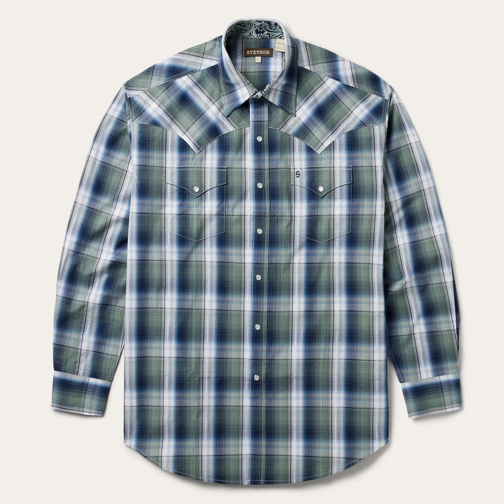 Stetson Lucky Diamond Plaid Western Shirt - Stetson