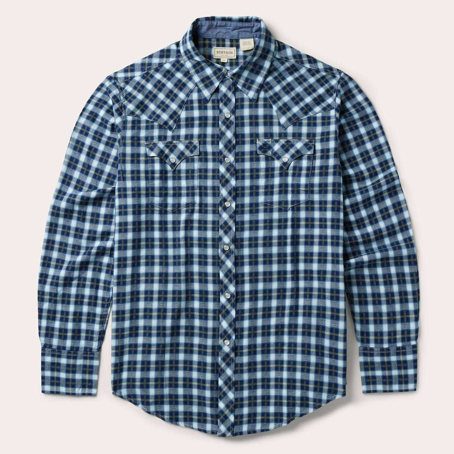 Stetson Plaid Twill Dobby Western Shirt - Stetson - Flyclothing LLC