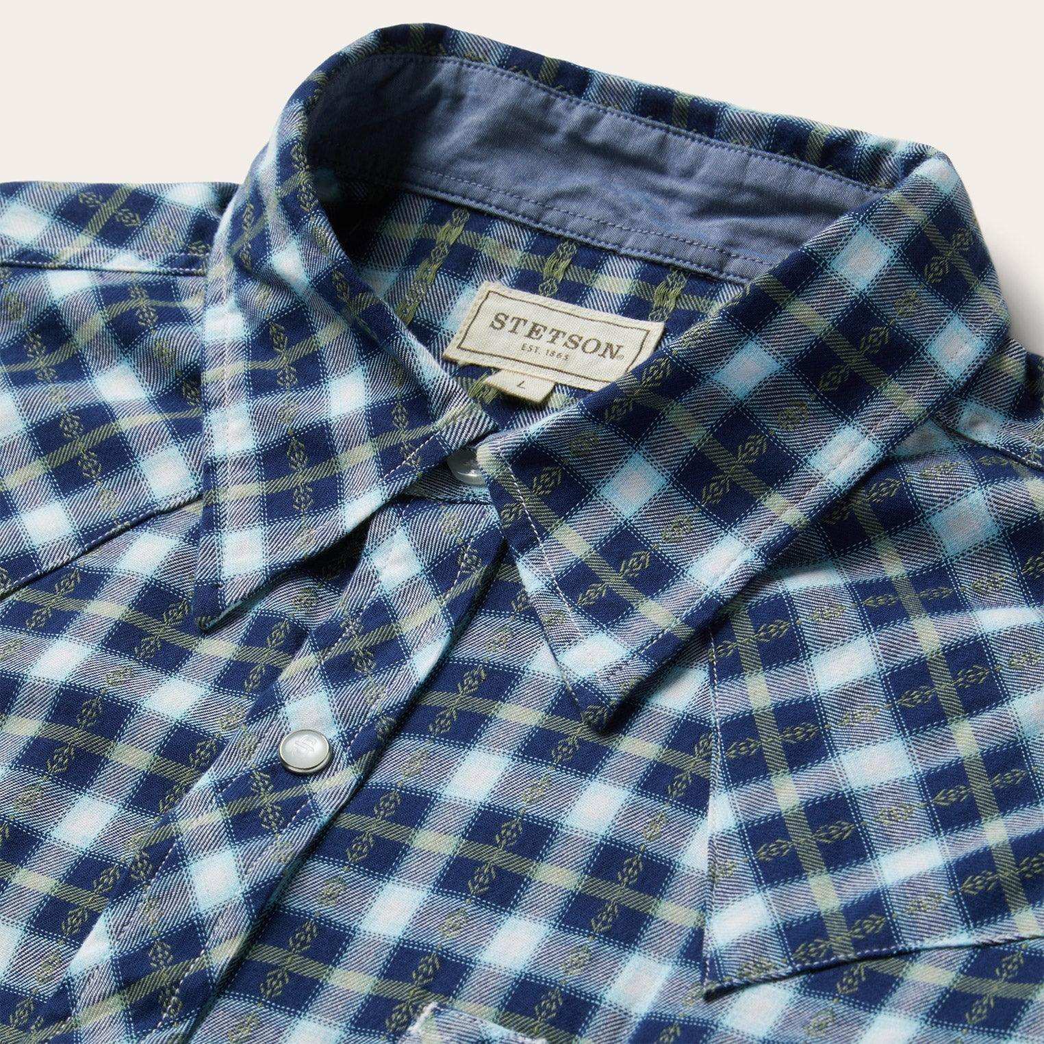 Stetson Plaid Twill Dobby Western Shirt - Stetson - Flyclothing LLC