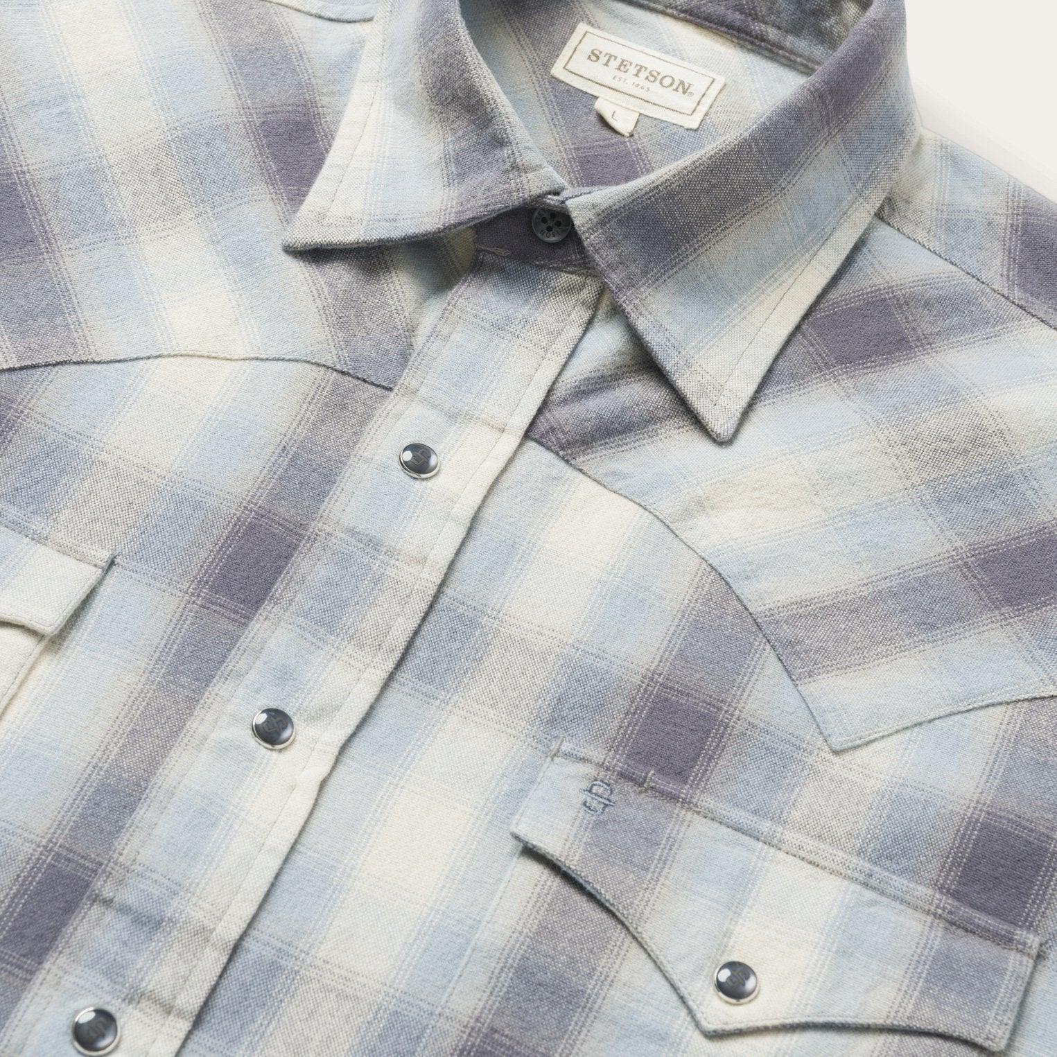 Stetson Charcoal Brushed Twill Flannel - Flyclothing LLC