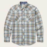 Stetson Sand Plaid Dobby Western Shirt - Stetson - Flyclothing LLC