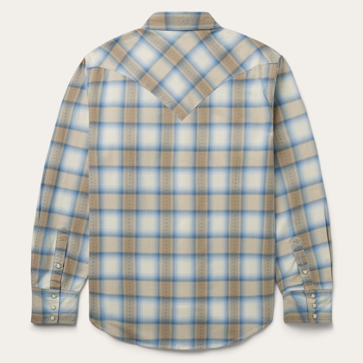 Stetson Sand Plaid Dobby Western Shirt