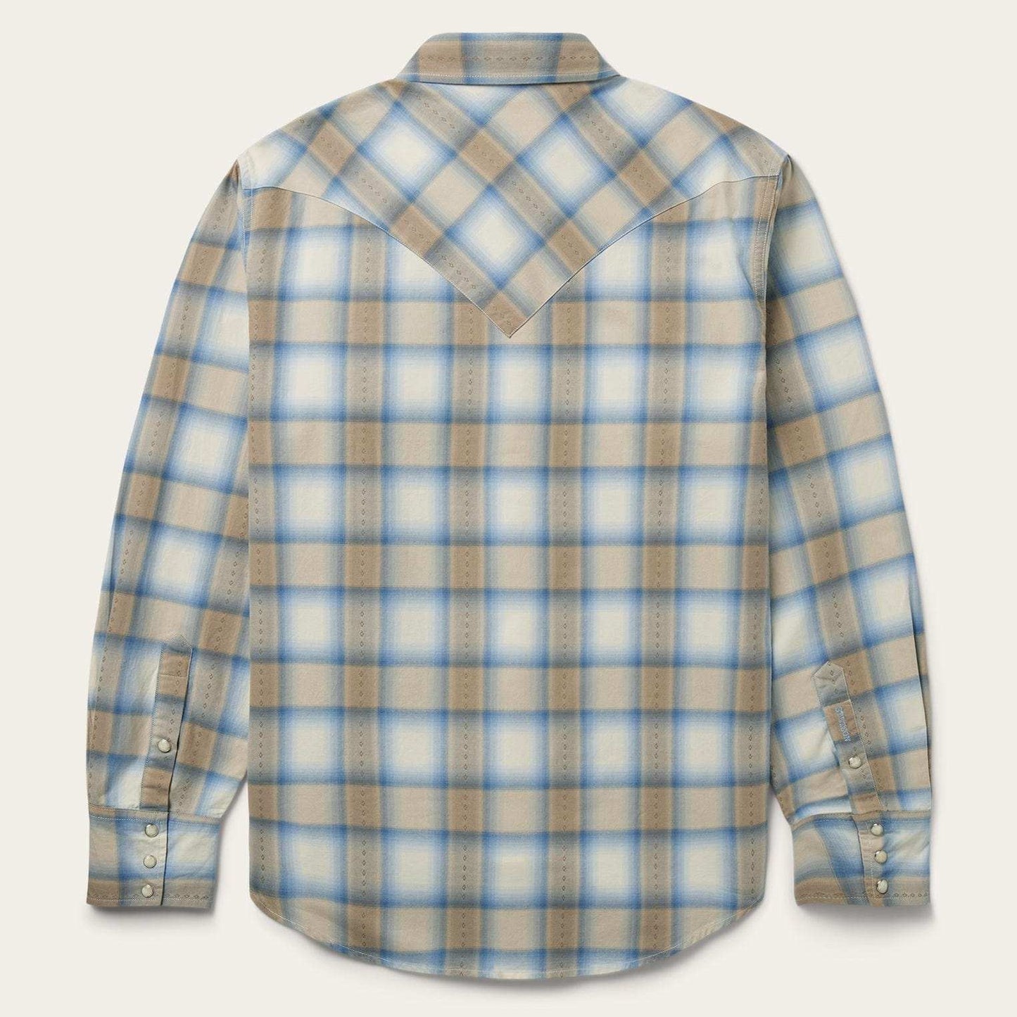 Stetson Sand Plaid Dobby Western Shirt - Stetson - Flyclothing LLC