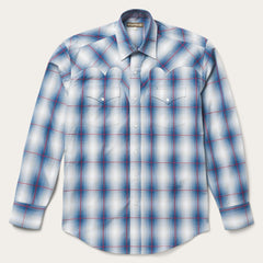 Stetson Indigo Ombre Plaid Western Shirt - Flyclothing LLC