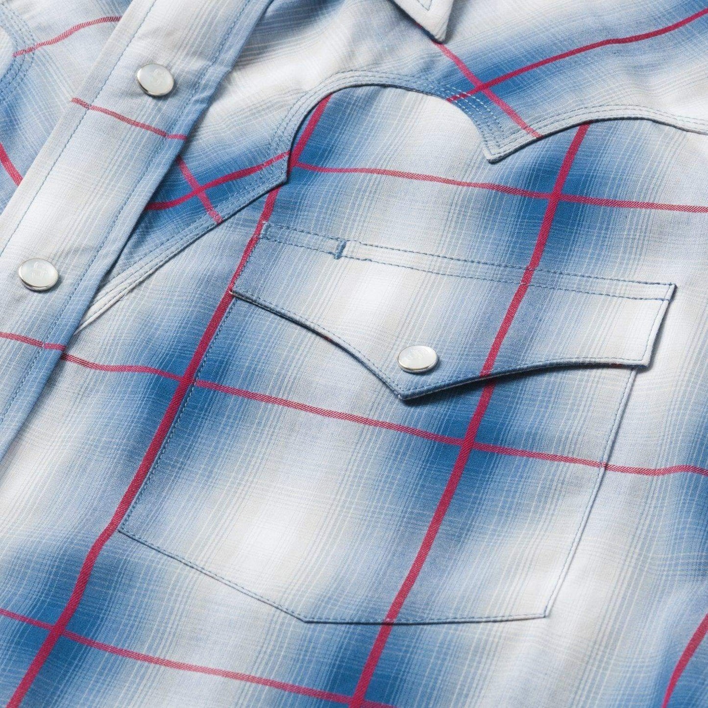 Stetson Indigo Ombre Plaid Western Shirt - Stetson - Flyclothing LLC