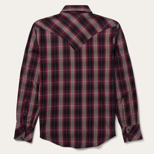 Stetson Red Marl Plaid Western Shirt - Flyclothing LLC