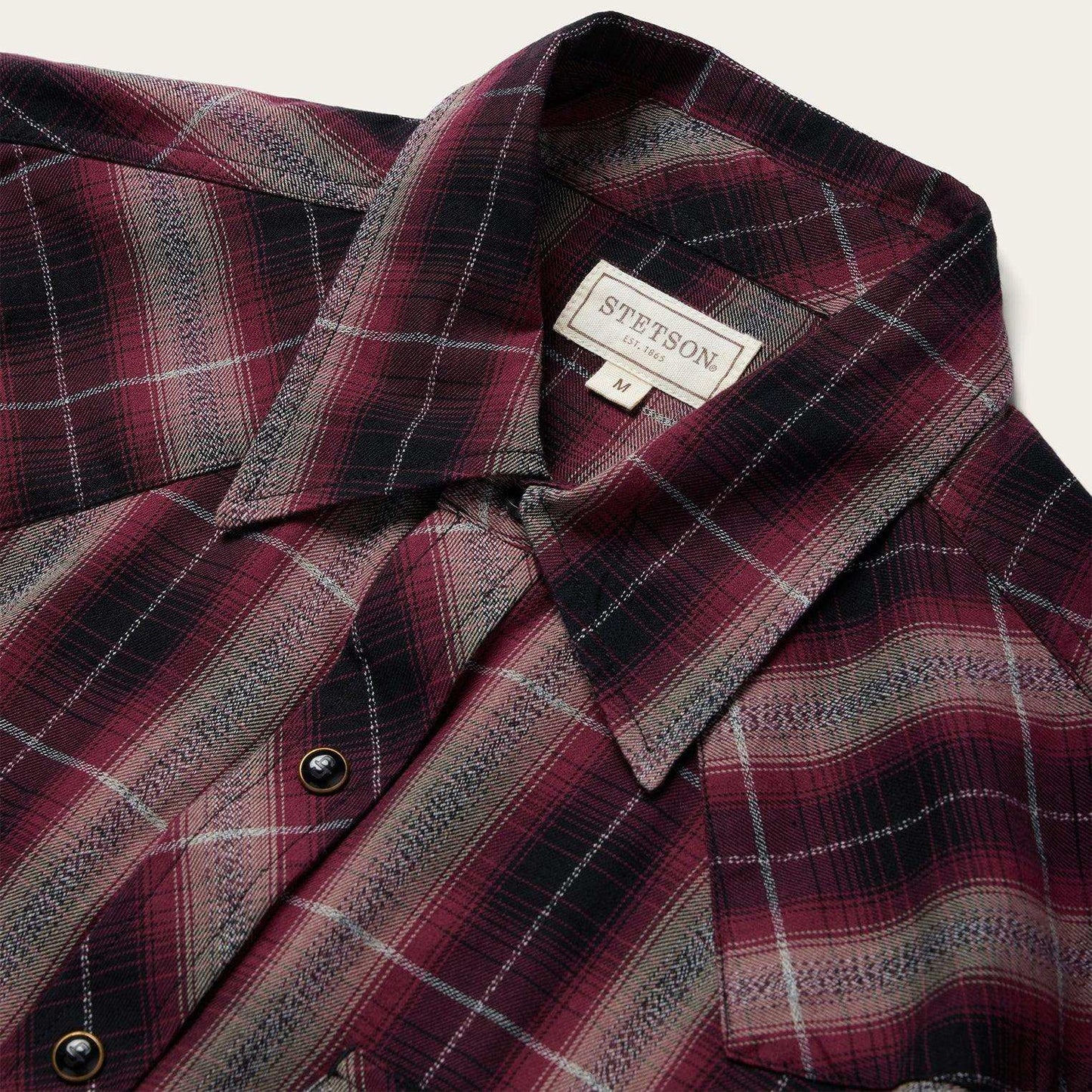 Stetson Red Marl Plaid Western Shirt - Stetson - Flyclothing LLC