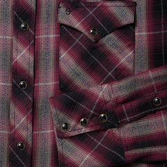 Stetson Red Marl Plaid Western Shirt - Flyclothing LLC