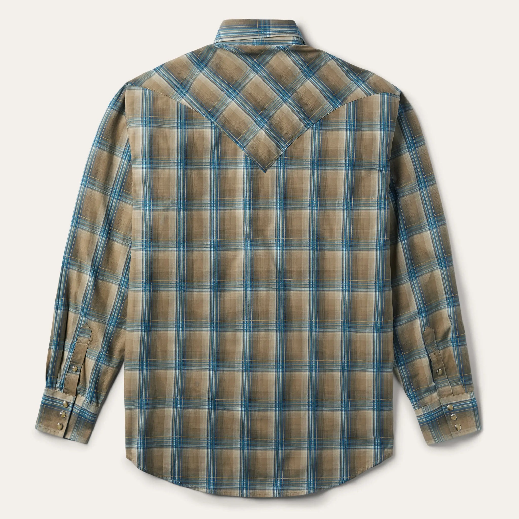 Stetson Khaki Ombre Plaid Shirt - Stetson - Flyclothing LLC