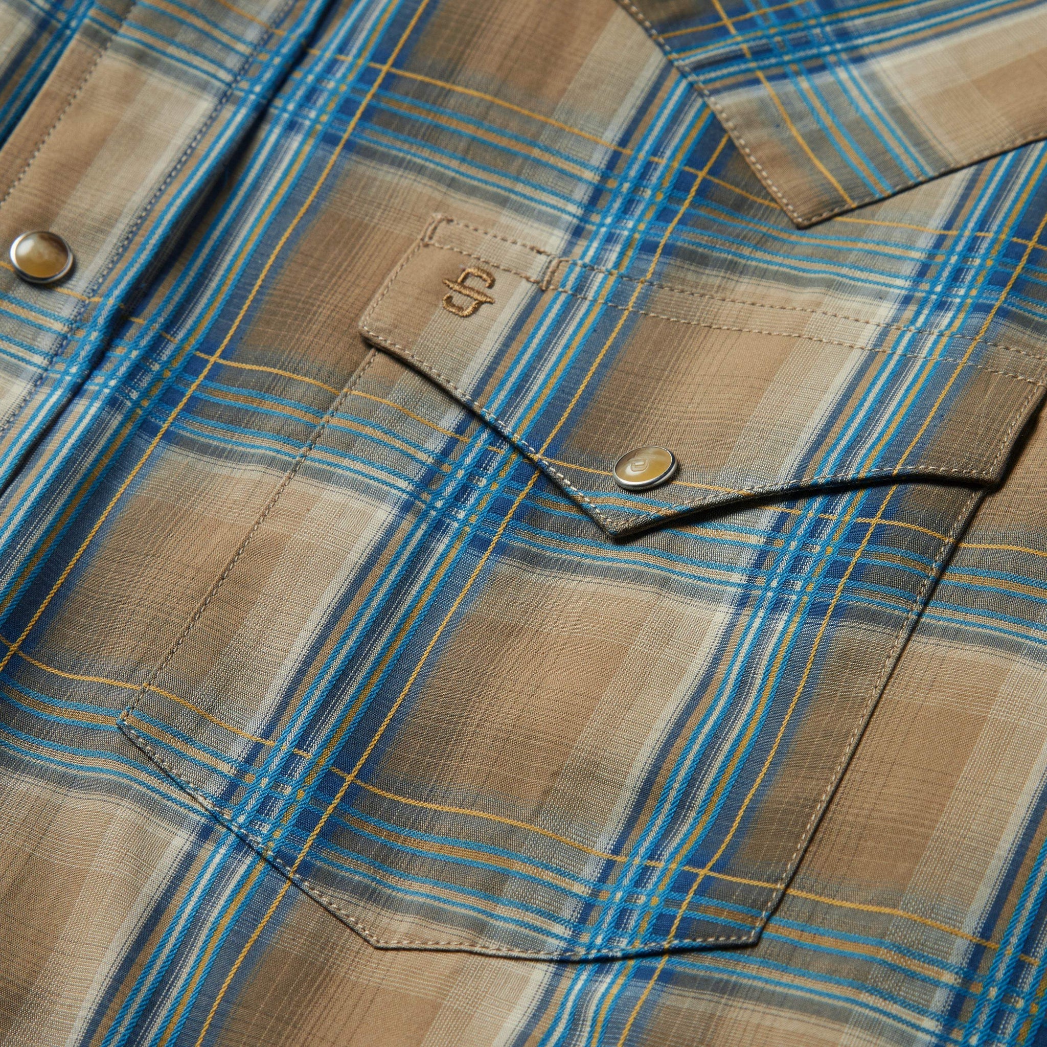 Stetson Khaki Ombre Plaid Shirt - Stetson - Flyclothing LLC