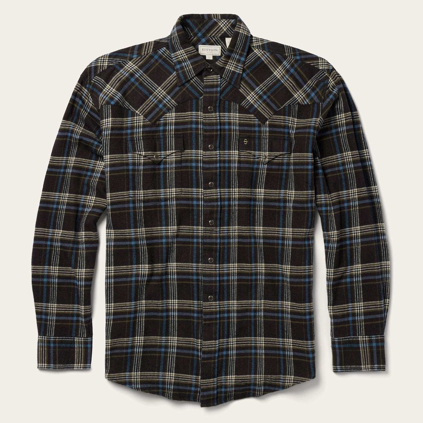 Stetson Brown Plaid Flannel Western Shirt - Stetson - Flyclothing LLC