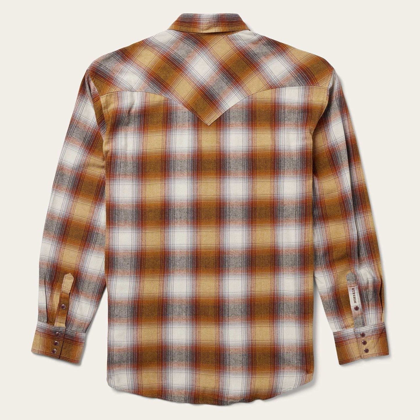 Stetson Rust Plaid Flannel Western Shirt - Stetson - Flyclothing LLC