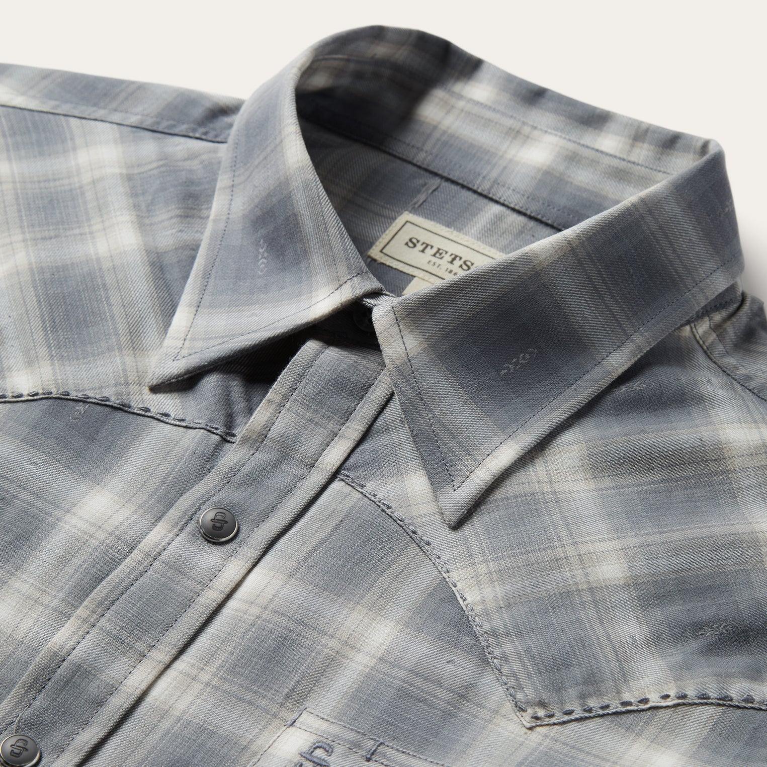 Stetson Dobby Twill Plaid Shirt - Stetson