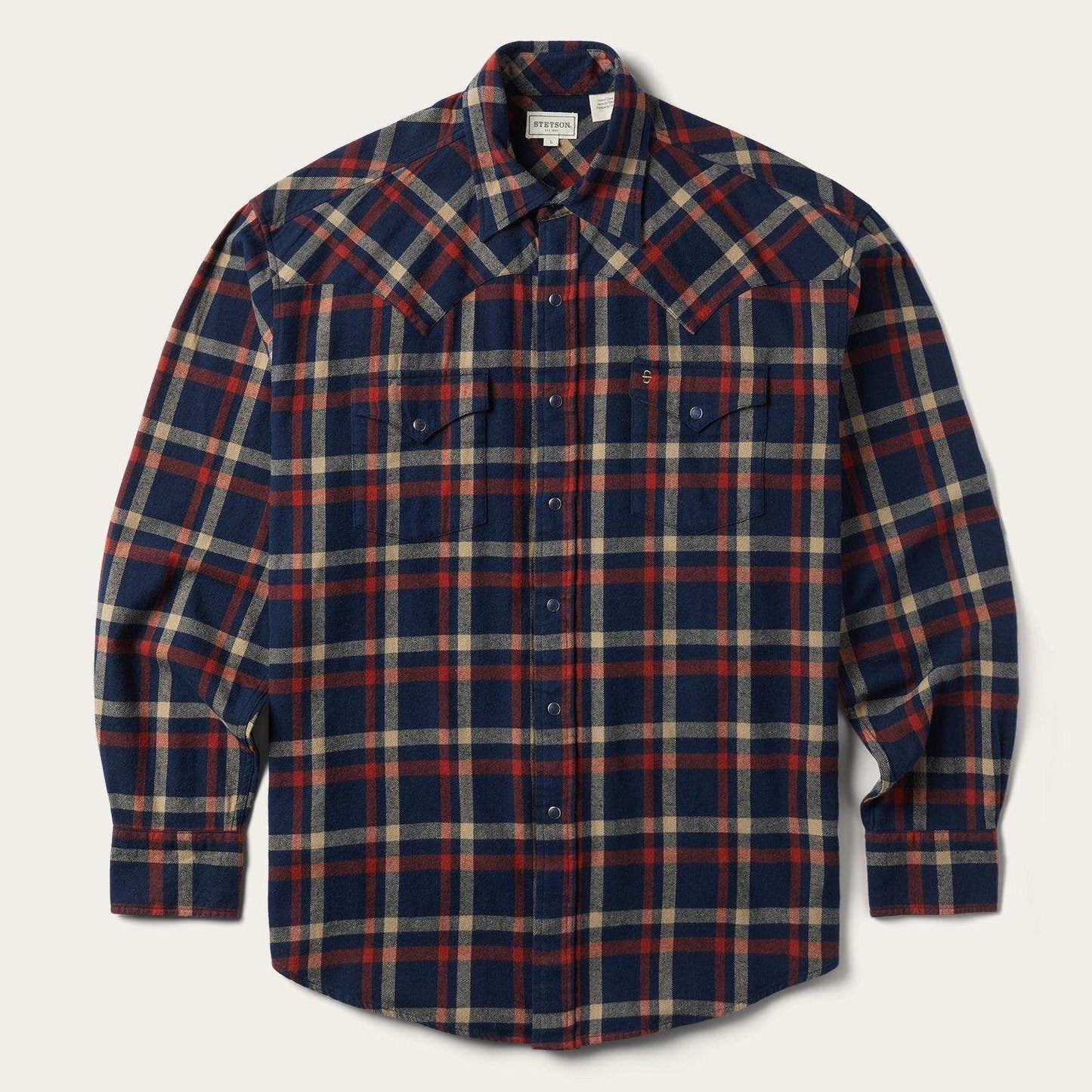 Stetson Brushed Twill Plaid Shirt - Stetson - Flyclothing LLC