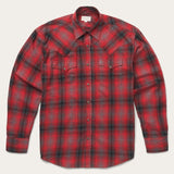 Stetson Classic Flannel Western Shirt in Red Plaid - Stetson