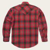 Stetson Classic Flannel Western Shirt in Red Plaid - Stetson
