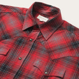 Stetson Classic Flannel Western Shirt in Red Plaid - Stetson