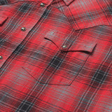 Stetson Classic Flannel Western Shirt in Red Plaid - Stetson