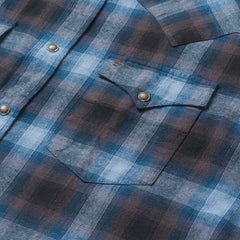 Stetson Classic Flannel Western Shirt in Blue Plaid - Flyclothing LLC