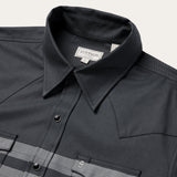 Stetson Border Stripe Twill Western Shirt - Stetson