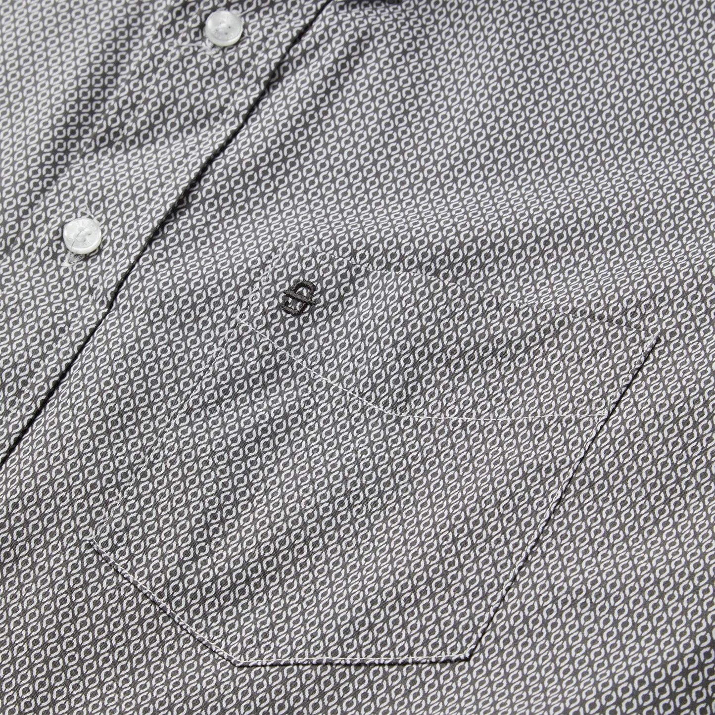 Stetson Grey Geo Print Button Front Shirt - Stetson - Flyclothing LLC