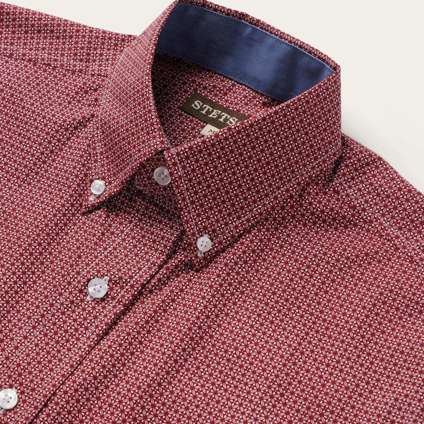Stetson Micro Print Button-Front Shirt - Stetson - Flyclothing LLC