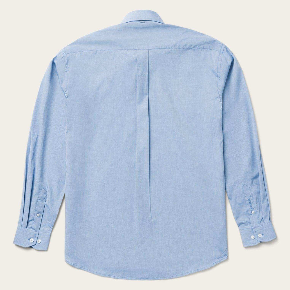 Stetson Blue Solid One-Pocket Snap-Front Shirt - Stetson - Flyclothing LLC
