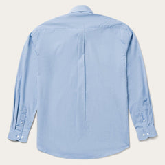 Stetson Blue Solid One-Pocket Snap-Front Shirt