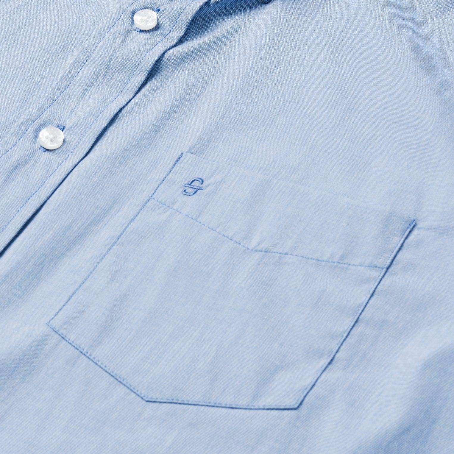 Stetson Blue Solid One-Pocket Snap-Front Shirt - Stetson - Flyclothing LLC