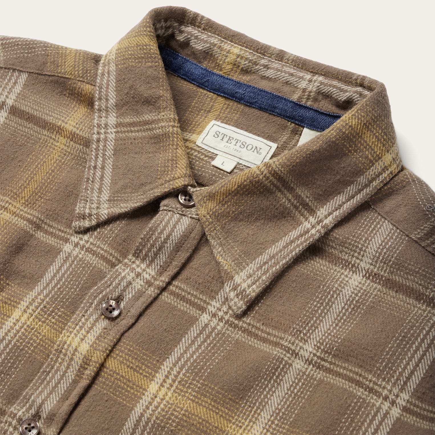 Stetson Brown Flannel Button-Front Shirt - Stetson - Flyclothing LLC
