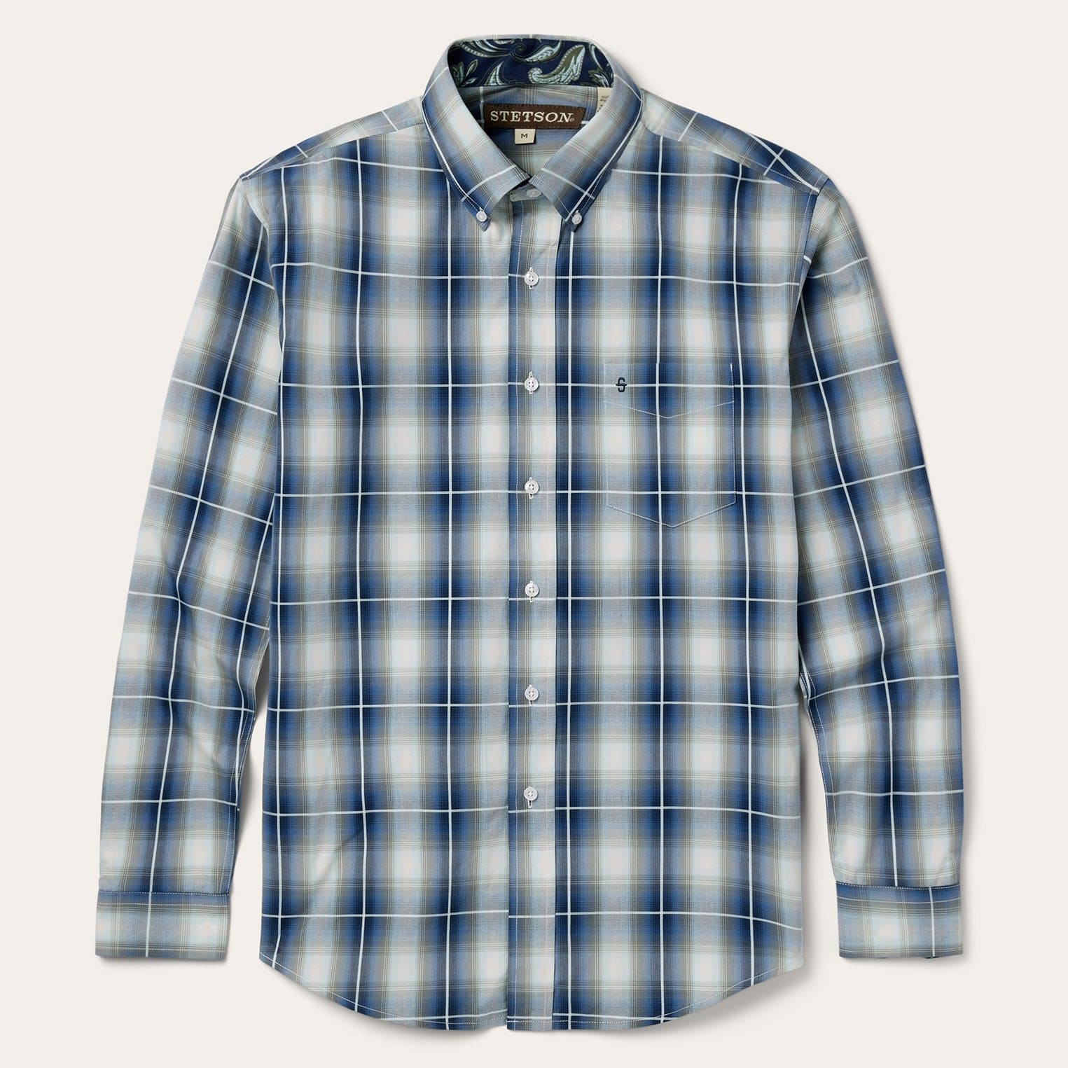 Stetson Crystal Plaid Button Down Shirt