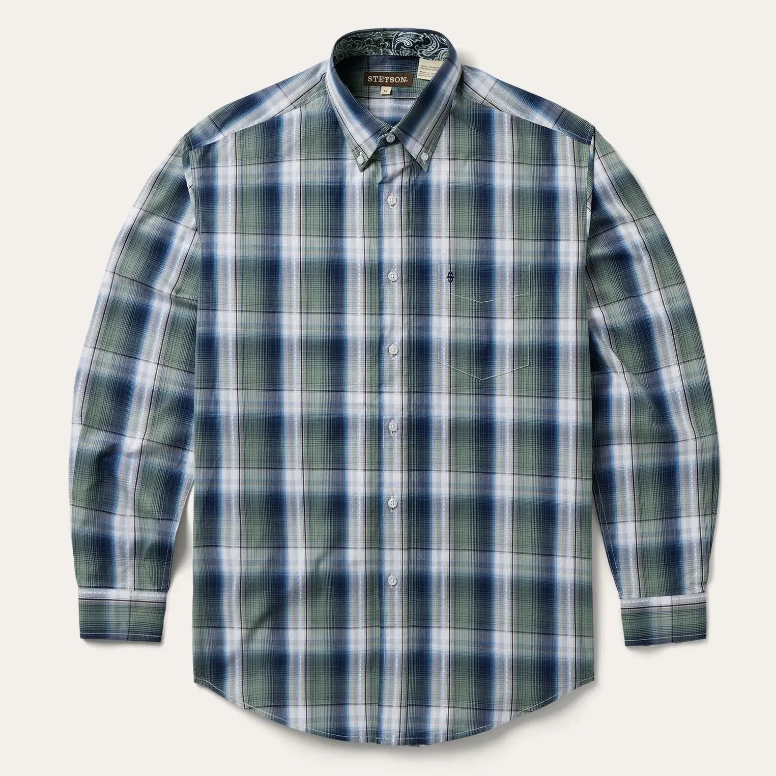 Stetson Lucky Diamond Plaid Button Front Shirt - Stetson - Flyclothing LLC