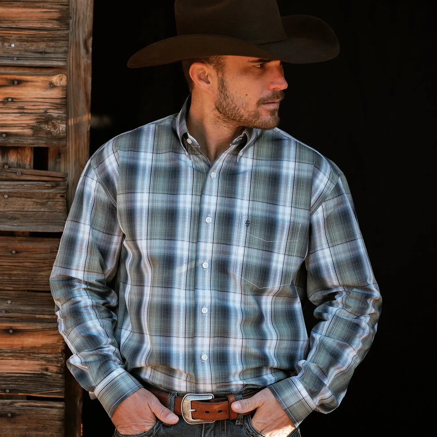 Stetson Lucky Diamond Plaid Button Front Shirt - Stetson - Flyclothing LLC