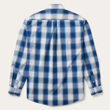 Stetson Navy Gold Ombre Plaid Short Sleeve Western Shirt - Stetson