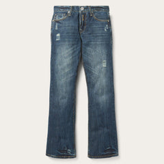 Stetson 1014 Fit Destructed Dark Wash Jeans - Flyclothing LLC