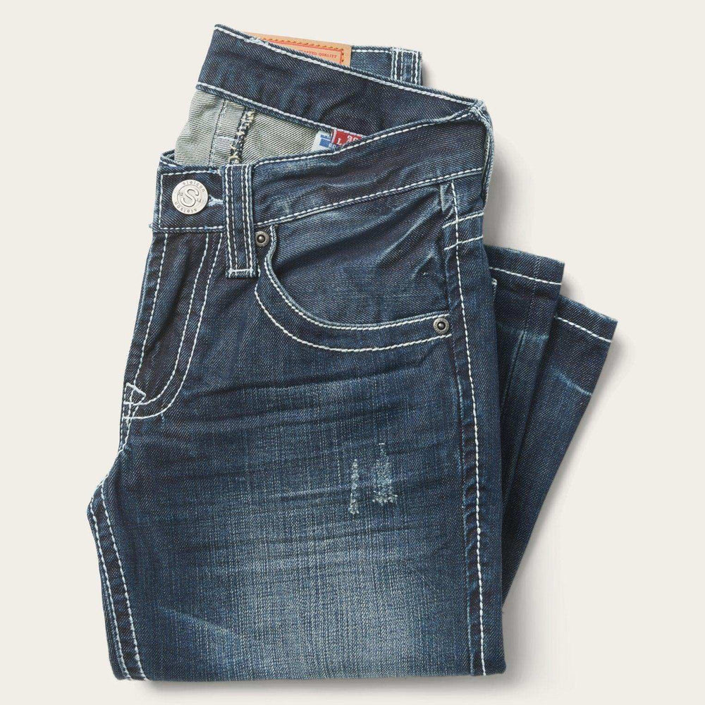 Stetson 1014 Fit Destructed Medium Wash Jeans - Stetson - Flyclothing LLC