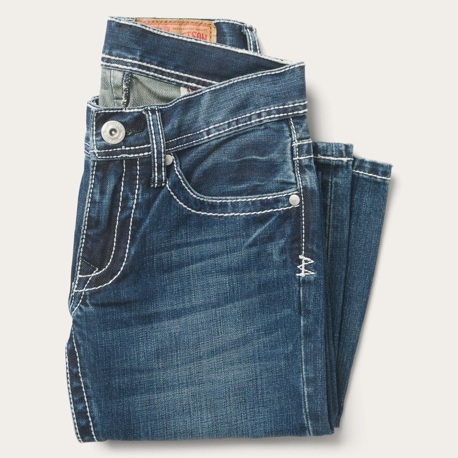 Stetson 1014 Fit Destructed "W" Pocket Jeans - Flyclothing LLC
