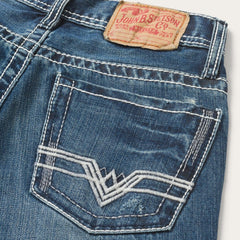 Stetson 1014 Fit Destructed "W" Pocket Jeans - Flyclothing LLC
