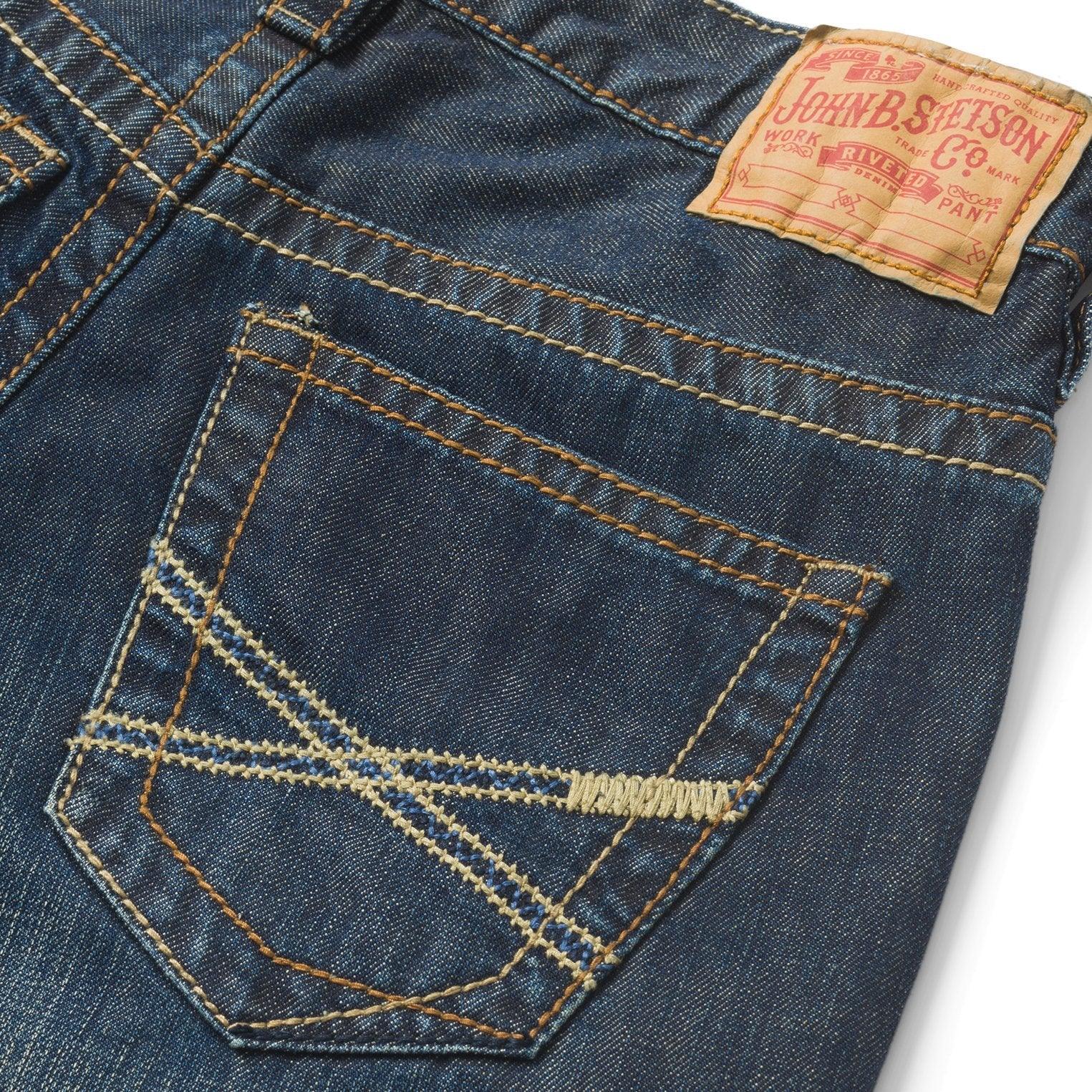 Stetson 1312 Fit Dark Blue Wash Jeans - Flyclothing LLC