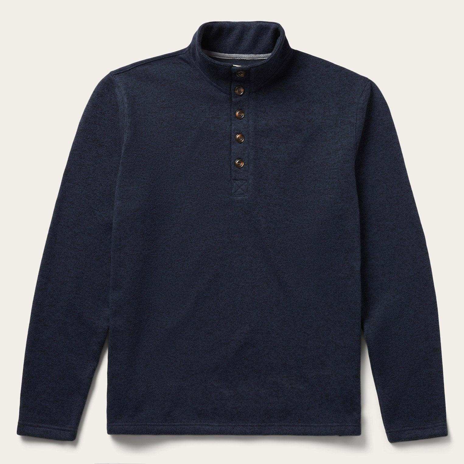 Stetson Button-Front Blue Pullover Knit Sweater - Stetson - Flyclothing LLC