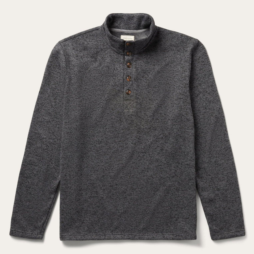 Stetson Button-Front Grey Pullover Knit Sweater - Stetson