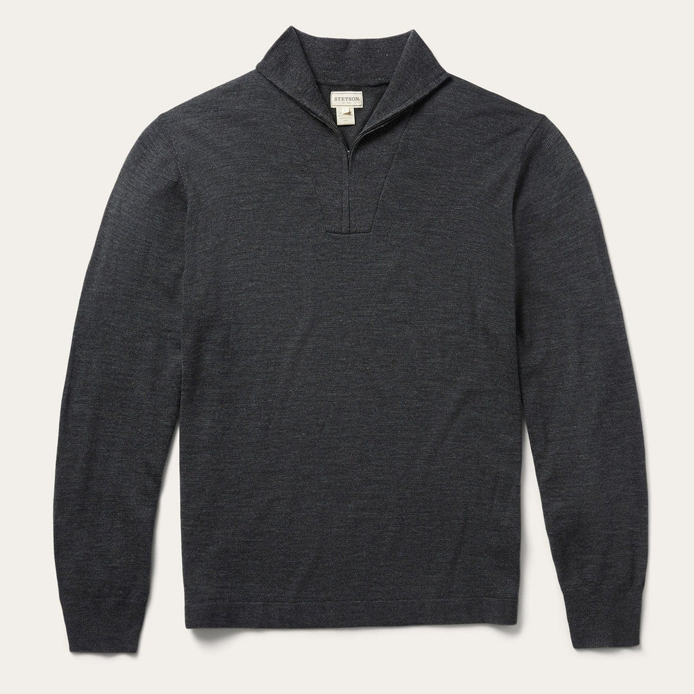 Stetson Elbow Patch Knit Sweater in Grey - Stetson